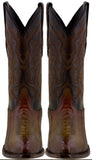 Men's Honey Genuine Ostrich Leg Skin Cowboy Boots J Toe