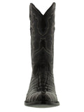 Mens Black Crocodile Tail Skin Cowboy Boots - J Toe