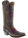 Women's New York Giants NFL Collection Leather Cowboy Boots
