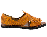 Men's Pachuco Orange All Real Leather Mexican Huaraches Open Toe