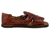 Men's Pachuco Cognac Red All Real Leather Mexican Huaraches Open Toe - H1