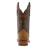 Mens Cheyenne Honey Brown Leather Cowboy Boots - Square Toe