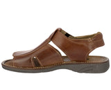 Men's Brown Genuine Slip On Leather Mexican Huaraches Sandals 292