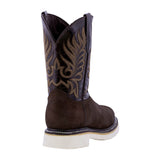 Mens 750 Dark Brown Leather Work Boots Slip Resistant Soft Toe