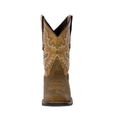 Mens Sand Western Leather Cowboy Boots - Square Toe