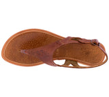 Womens Authentic Huaraches Real Leather Sandals T-Strap Cognac - #542