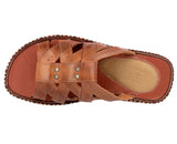 Mens Authentic Huaraches Real Leather Sandals Slides Cognac - #130