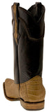 Men's Light Brown Genuine Crocodile Belly Skin Cowboy Boots - Snip Toe