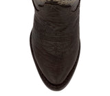 Kids Brown Western Boots Buffalo Print Leather - J Toe
