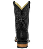 Kids Toddler Western Cowboy Boots Classic Square Toe Black - #187