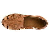 Womens Authentic Mexican Huarache Leather Sandals Light Brown - #F104