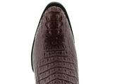 Mens Brown Crocodile Hornback Skin Cowboy Boots - Round Toe