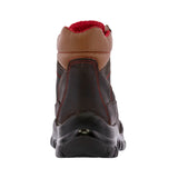 Mens ST10 Dark Brown Leather Work Boots Slip Resistant Steel Toe