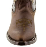 Kids Toddler Black Cowboy Boots Solid Leather - J Toe