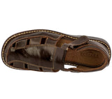 Men's Brown Authentic Mexican Huarache Sandals Real Leather Closed Toe - #006