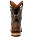 Kids Toddler Western Cowboy Boots Pull On Square Toe Brown - #201