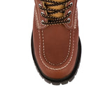 Mens Light Chedron Leather Anti Slip Work Boots Lace Closure