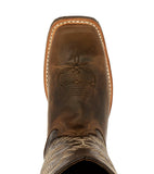 Kids Toddler Western Cowboy Boots Pull On Square Toe Dark Brown - #195