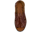 Men's Pachuco Cognac Red All Real Leather Mexican Huaraches Open Toe - H1