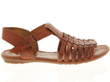 Womens Authentic Huaraches Real Leather Sandals Cognac - #402