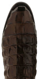 Mens Brown Leather Cowboy Boots Alligator Back Print - Round Toe
