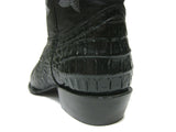 Men's  Black Exotic Crocodile Belly Cut Leather Cowboy Boots Western Wear J Toe