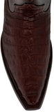 Men's Rustic Cognac Genuine Crocodile Belly Skin Cowboy Boots - Snip Toe