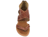 Womens Authentic Huaraches Real Leather Sandals Ankle Cognac - #203
