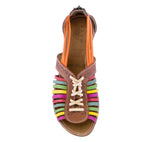 Womens Authentic Huaraches Real Leather Sandals Zipper Rainbow - #222