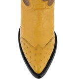 Mens Buttercup Ostrich Skin Leather Cowboy Boots - J Toe