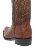 Men's Cognac All Real Crocodile Belly Skin Leather Cowboy Boots J Toe - CP1