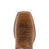 Mens Cheyenne Honey Brown Solid Leather Cowboy Boots - Square Toe