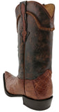 Men's Cognac All Real Crocodile Belly Skin Leather Cowboy Boots Pointed Toe