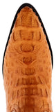 Orange Leather Cowboy Boots Real Crocodile Tail Skin J Toe