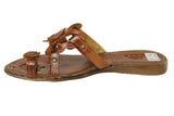 Womens Authentic Huaraches Real Leather Sandals Flip Flops Cognac - #770