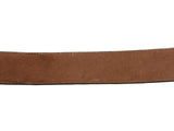 Men's Brown Sea Turtle Belly Print Genuine Leather Cowboy Belt Silver Buckle