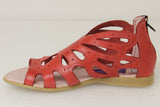 Womens Authentic Huaraches Real Leather Sandals Zipper Red - #202
