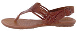 Womens Authentic Huaraches Real Leather Sandals T-Strap Cognac - #237