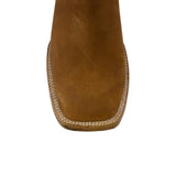 Mens Frances Light Brown Chelsea Leather Boots - Square Toe