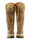 Womens Cruz Fuego Sand Leather Cowboy Boots Zipper - Snip Toe