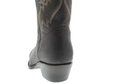 Womens 590 Brown Solid Leather Cowboy Boots - Snip Toe