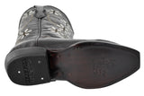 Kids FLWR Dark Brown Western Cowboy Boots Floral Leather - Snip Toe