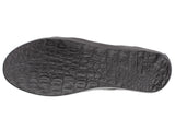 Dolce Pelle - Men's Black Genuine Crocodile & Lizard Skin Fashion Shoes
